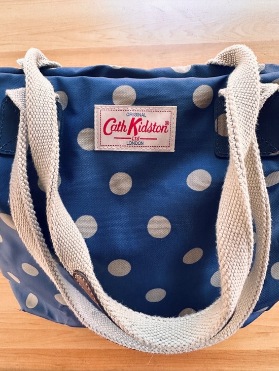 Cath Kidston Handbags - Cath Kidston Navy and Cream Polka Dot Tote